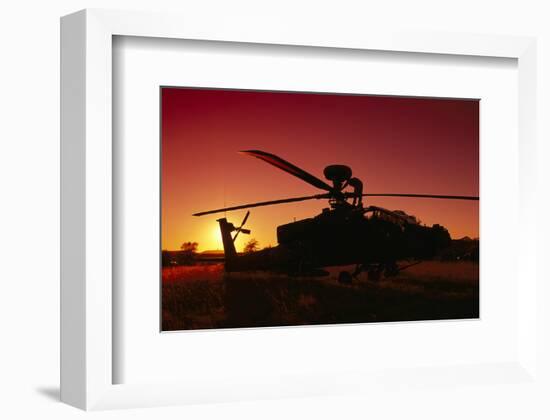 AH-64 Apache combat helicopter-null-Framed Art Print