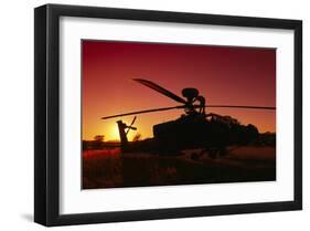 AH-64 Apache combat helicopter-null-Framed Art Print