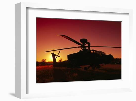 AH-64 Apache combat helicopter-null-Framed Art Print