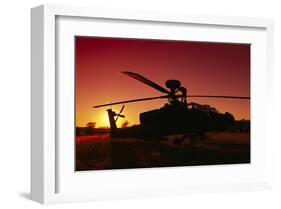 AH-64 Apache combat helicopter-null-Framed Art Print