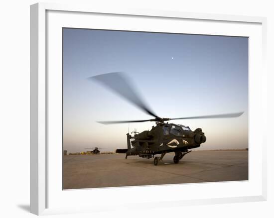 AH-64 Apache Gets Ready for Take Off at Camp Speicher-Stocktrek Images-Framed Photographic Print