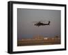 AH-64 Apache Helicopter Flies by the Control Tower on Camp Speicher-Stocktrek Images-Framed Photographic Print