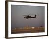 AH-64 Apache Helicopter Flies by the Control Tower on Camp Speicher-Stocktrek Images-Framed Photographic Print