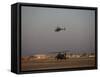 AH-64 Apache Helicopter Waits for an OH-58 Kiowa to Clear His Flight Space-Stocktrek Images-Framed Stretched Canvas