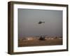 AH-64 Apache Helicopter Waits for an OH-58 Kiowa to Clear His Flight Space-Stocktrek Images-Framed Photographic Print