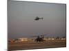 AH-64 Apache Helicopter Waits for an OH-58 Kiowa to Clear His Flight Space-Stocktrek Images-Mounted Photographic Print