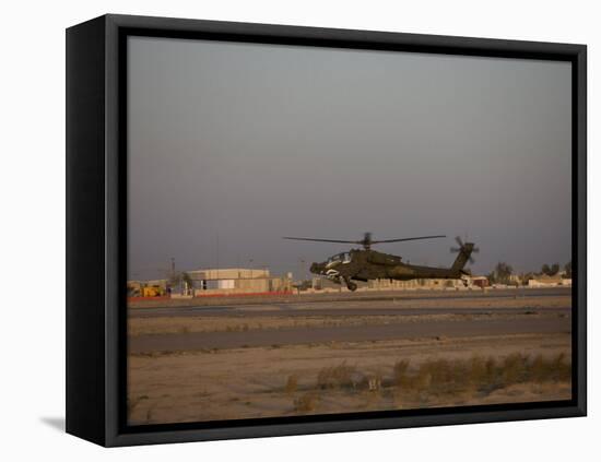 AH-64 Apache Hovering Above the Ramp, Tikrit, Iraq-Stocktrek Images-Framed Stretched Canvas