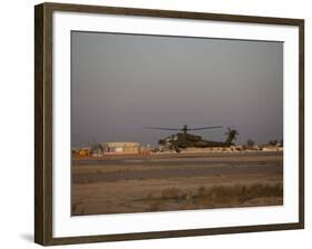 AH-64 Apache Hovering Above the Ramp, Tikrit, Iraq-Stocktrek Images-Framed Photographic Print