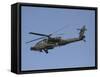 AH-64 Apache in Flight over the Baghdad Hotel in Central Baghdad, Iraq-Stocktrek Images-Framed Stretched Canvas