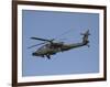 AH-64 Apache in Flight over the Baghdad Hotel in Central Baghdad, Iraq-Stocktrek Images-Framed Photographic Print