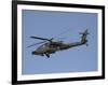 AH-64 Apache in Flight over the Baghdad Hotel in Central Baghdad, Iraq-Stocktrek Images-Framed Photographic Print