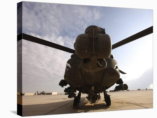 AH-64 Helicopter Sits on the Flight Line at Camp Speicher-Stocktrek Images-Stretched Canvas