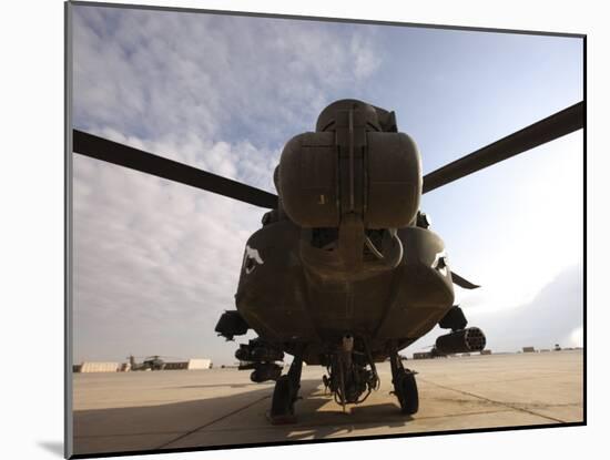AH-64 Helicopter Sits on the Flight Line at Camp Speicher-Stocktrek Images-Mounted Photographic Print
