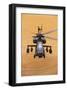 AH-64A Apache flies over fields-null-Framed Art Print