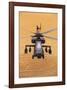 AH-64A Apache flies over fields-null-Framed Art Print