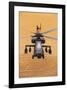 AH-64A Apache flies over fields-null-Framed Art Print
