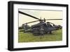 AH-64A Apache Helicopter-null-Framed Art Print
