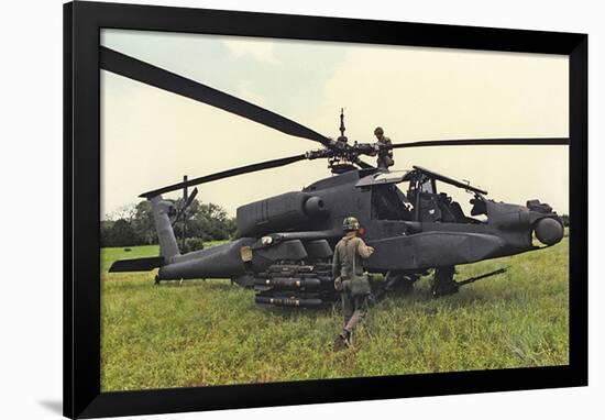 AH-64A Apache Helicopter-null-Framed Art Print