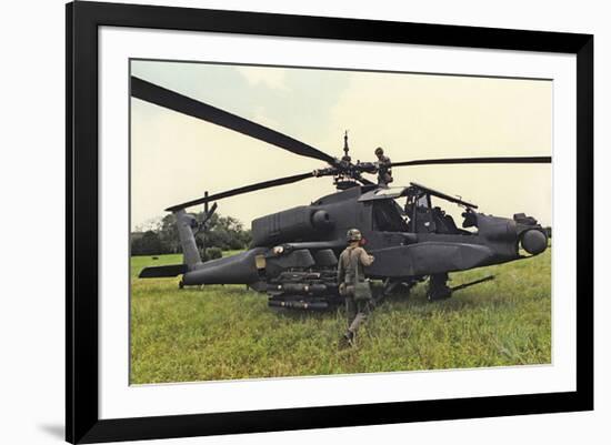 AH-64A Apache Helicopter-null-Framed Art Print