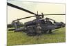 AH-64A Apache Helicopter-null-Mounted Art Print