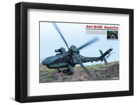 AH-64E Apache Helicopter-null-Framed Art Print