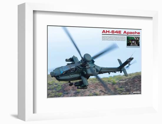 AH-64E Apache Helicopter-null-Framed Art Print