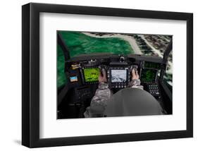 AH-64E flight simulator-null-Framed Art Print