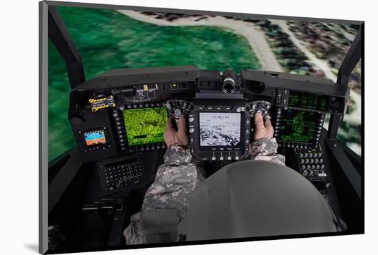 AH-64E flight simulator-null-Mounted Art Print