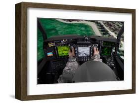 AH-64E flight simulator-null-Framed Art Print