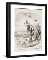 Ah! Sapristi.... Je Crois Que Ce Sont Des Oiseaux De Proie.... Ils Mangeaient Du Raisin!-Honore Daumier-Framed Giclee Print