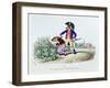 Aha! My Rabbit I've Caught You Eating Your Neighbours Cabbages, Les Metamorphoses du Jour, c.1854-Grandville-Framed Giclee Print