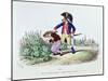 Aha! My Rabbit I've Caught You Eating Your Neighbours Cabbages, Les Metamorphoses du Jour, c.1854-Grandville-Mounted Giclee Print