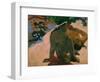 Aha oe feii? - What,you are jealous? Canvas,66 x 89 cm Inv.3269.-Paul Gauguin-Framed Giclee Print