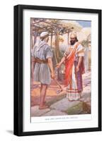 Ahab Asks Naboth for His Vineyard-Arthur A. Dixon-Framed Giclee Print