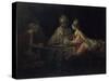 Ahasuerus, Haman and Esther-Rembrandt van Rijn-Stretched Canvas