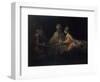 Ahasuerus, Haman and Esther-Rembrandt van Rijn-Framed Giclee Print