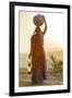 Ahir Woman in traditional colorful cloth carrying water, India-G&M Therin-Weise-Framed Photographic Print