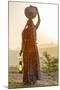 Ahir Woman in traditional colorful cloth carrying water, India-G&M Therin-Weise-Mounted Photographic Print