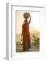 Ahir Woman in traditional colorful cloth carrying water, India-G&M Therin-Weise-Framed Photographic Print