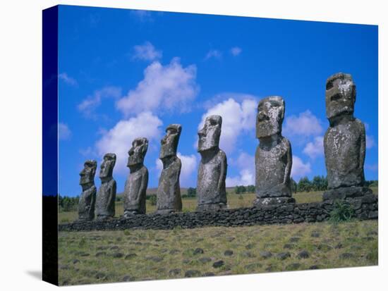 Ahu Akiui, Easter Island, Chile, Pacific-Geoff Renner-Stretched Canvas