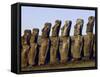 Ahu Akivi, Easter Island, Chile-null-Framed Stretched Canvas