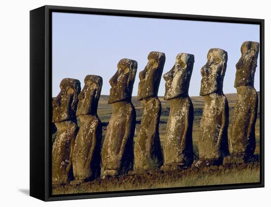 Ahu Akivi, Easter Island, Chile-null-Framed Stretched Canvas