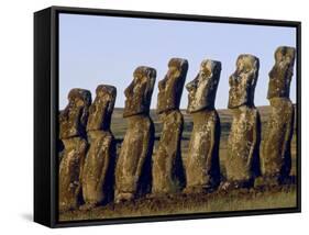 Ahu Akivi, Easter Island, Chile-null-Framed Stretched Canvas