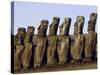 Ahu Akivi, Easter Island, Chile-null-Stretched Canvas