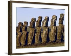 Ahu Akivi, Easter Island, Chile-null-Framed Photographic Print