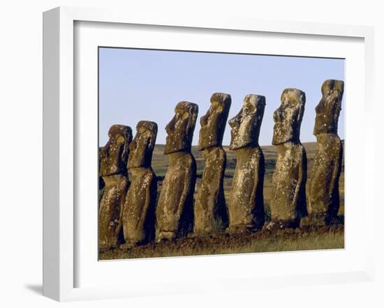 Ahu Akivi, Easter Island, Chile-null-Framed Photographic Print