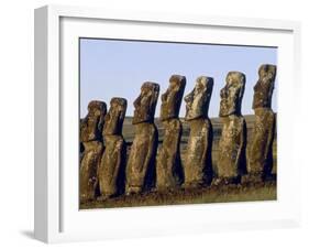 Ahu Akivi, Easter Island, Chile-null-Framed Photographic Print