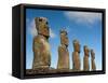 Ahu Akivi, Rapa Nui, Easter Island, Chile-Sergio Pitamitz-Framed Stretched Canvas