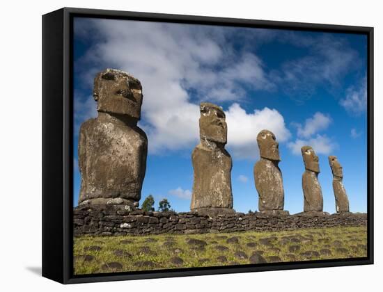 Ahu Akivi, Rapa Nui (Easter Island), UNESCO World Heritage Site, Chile, South America-Sergio Pitamitz-Framed Stretched Canvas