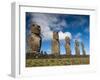 Ahu Akivi, Rapa Nui (Easter Island), UNESCO World Heritage Site, Chile, South America-Sergio Pitamitz-Framed Photographic Print